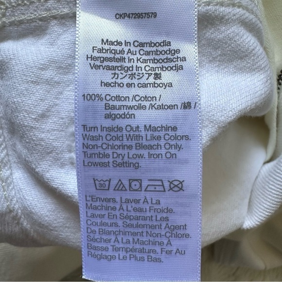 Madewell Jeans The '90s Straight: Two-Tone Workwear Edition White 33 NWT New - Picture 9 of 13